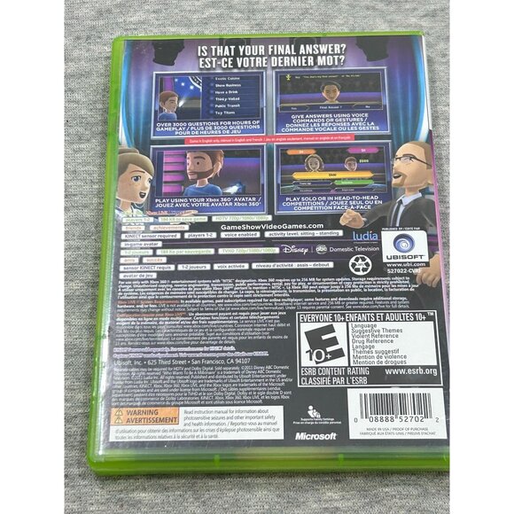 Kinect Who Wants To Be A Millionaire Microsoft Xbox 360 Video Game CD 2012 Editi - Picture 6 of 7